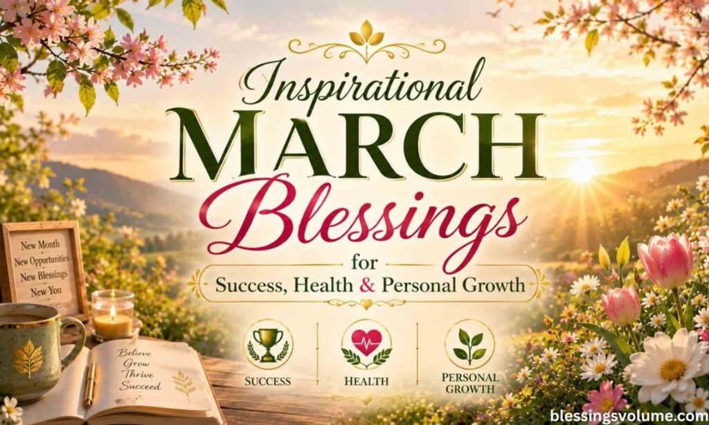 Inspirational March Blessings for Success Health  Personal Growth