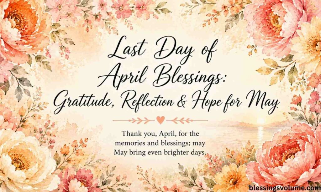 Last Day of April Blessings Gratitude Reflection  Hope for May