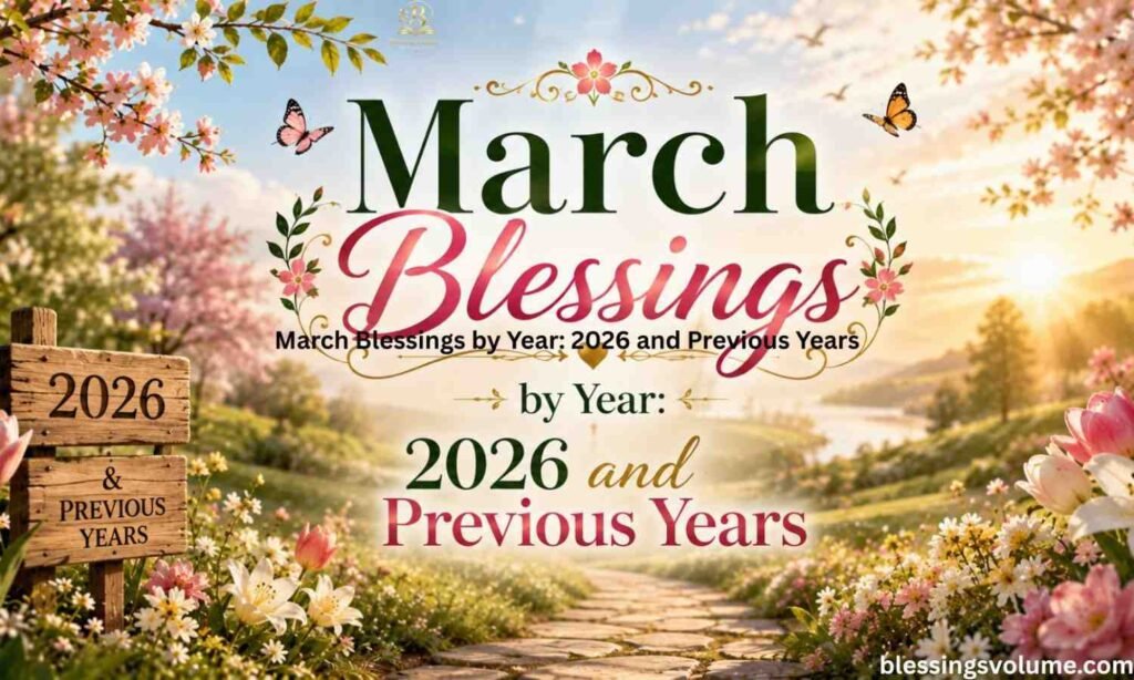 March Blessings by Year 2026 and Previous Years