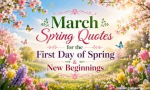 March Spring Quotes for the First Day of Spring & New Beginnings