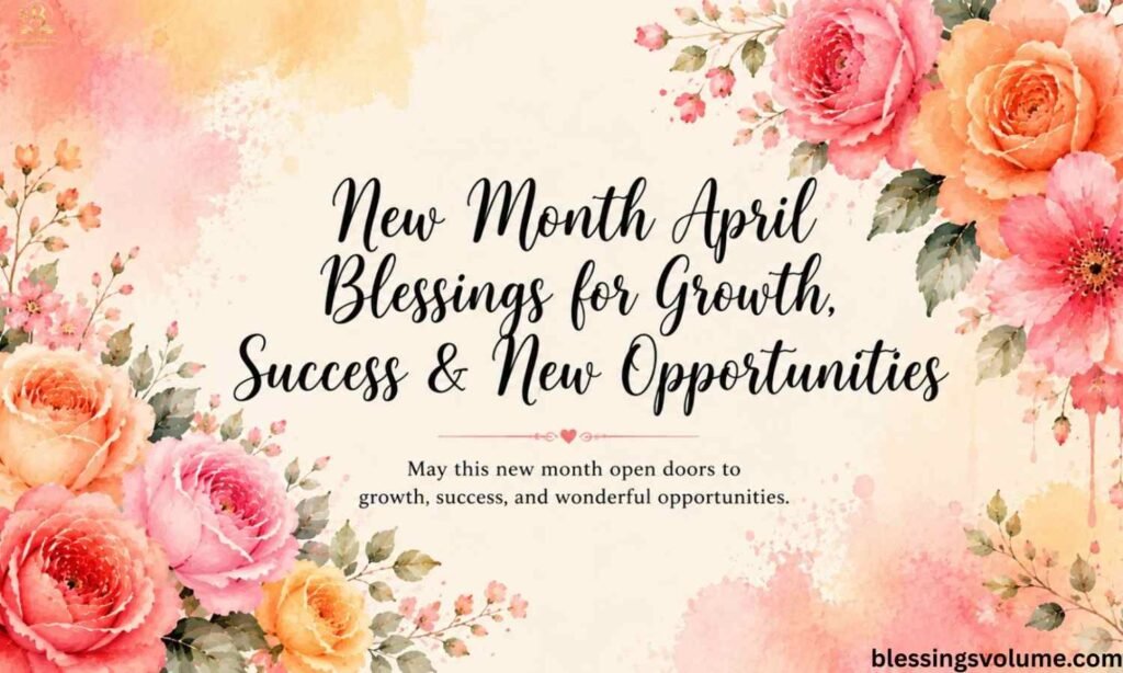 New Month April Blessings for Growth Success  New Opportunities