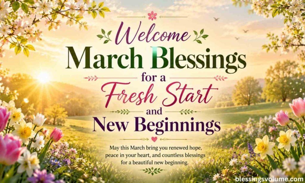 Welcome March Blessings for a Fresh Start and New Beginnings-100kb